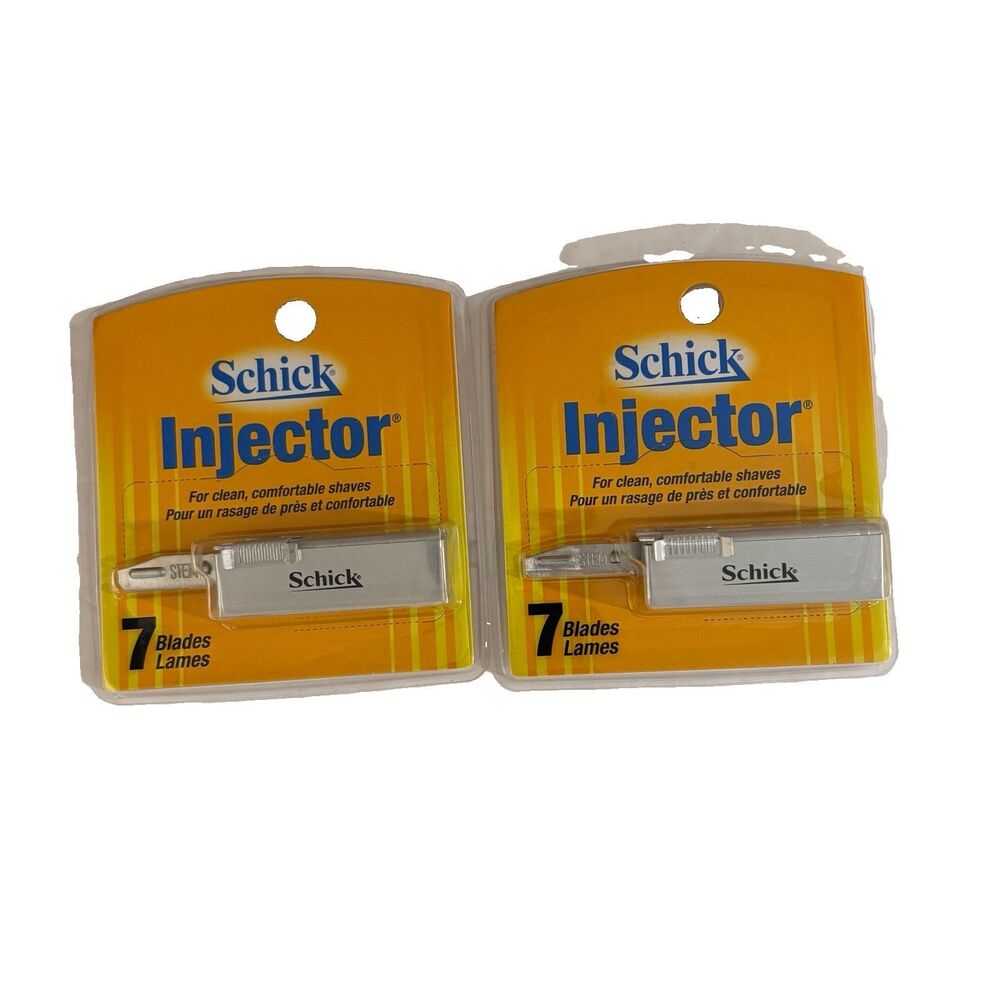 Schick Injector Single Edge Refill Blades Lot of 2 packs 14 Total Blades New